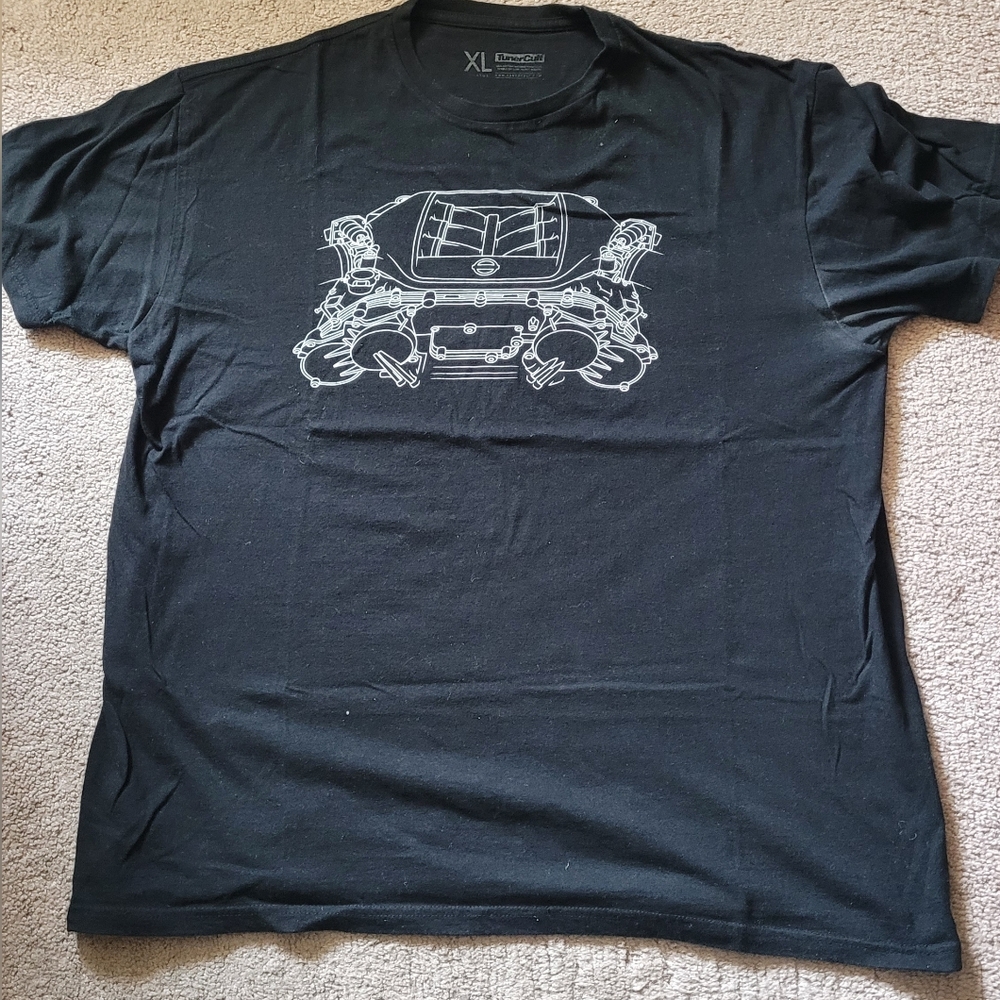 TUNERCULT NISSAN GT-R Engine graphic tee black size XL R35 VR38DETT